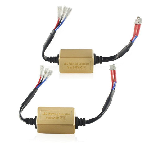 H15 LED Headlight Fog Light CAN-Bus Decoder Anti-Flicker Error Free Canceler Capacitor Set