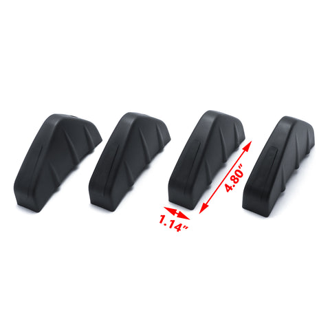 Car Rear Lower Bumper Wing Lip Diffuser Splitter Spoiler 4 PCS Shark Fins Universal Fit - Matte Black