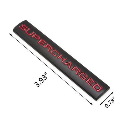 Black / Red / Black Red 3D Metal SUPERCHARGED Emblem Trunk Lid Dash Sticker Fender Badge For Land Rover Range Rover