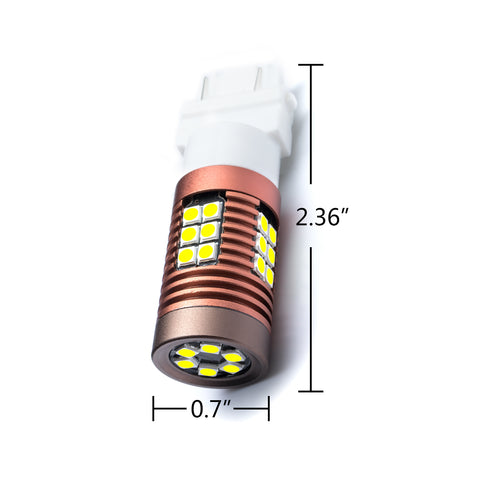 2x 30-SMD LED 3157 4157 3757A S25 Bulb for Brake Tail Stop Light Front Rear Turn Signal Lamp Parking Backup Reverse Light DRL Error Free