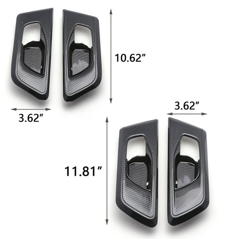 4pcs for Honda CRV CR-V 2017 2018 2019 2020 2021 Interior Door Handle Bowl Cover Trim, ABS Carbon Fiber Car Inner Door Handle Bowl Panel Frame Decor