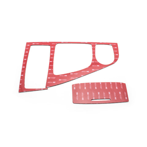 2pcs Carbon Fiber Pattern Car Console Gear Shift Knob Panel Trim Frame Cover for Infiniti Q50 2014-2023