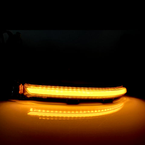 Amber LED Side Mirror Turn Signal Light for VW Volkswagen Golf MK7 GTI 2013-up, Smoked Black Dynamic Sequential Blink Side Mirror Marker Lens