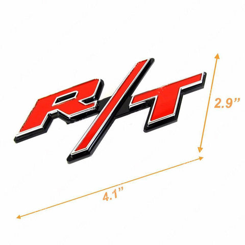 1 x Red RT R/ T Letter Badge Emblem Sticker for Mopar Dodge Charger Challenger Grille Trunk Lid