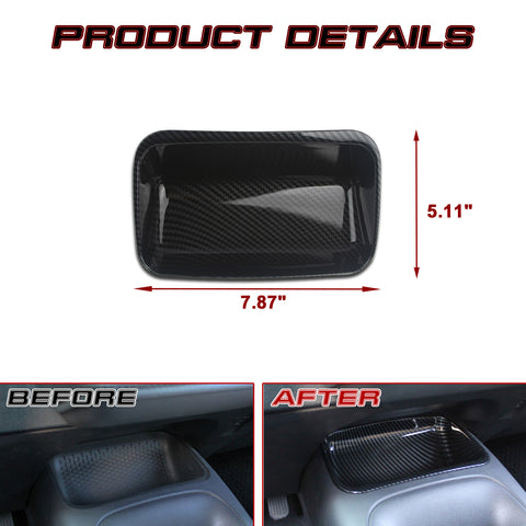 Carbon Fiber Texture Center Storage Box Cover Trim For Toyota Corolla 2020-2023