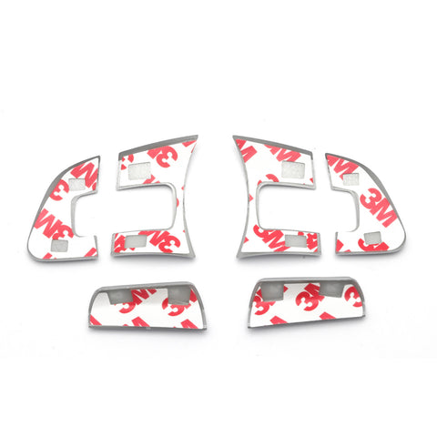 6pcs Silver Steering Wheel Control Button Cover Trim Decoration for Volkswagen Passat Golf SportWagen Alltrack Tiguan Altas Arteon 2016-up