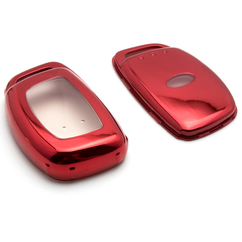 Blue / Black / Red Soft TPU Full Protection Remote Key Fob Case Cover for Hyundai Accent Santa Fe Elantra Tucson 3/4-Button Key