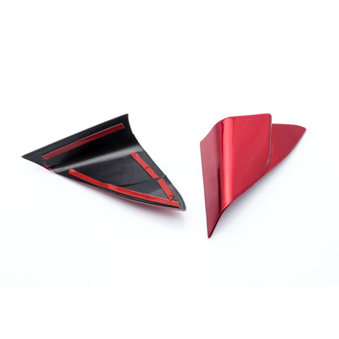 Carbon Fiber Style / Red Interior Car Front Door A Pillar Cover Trim for Toyota Camry 2018 2019 2020 2021 2022 2023 2024