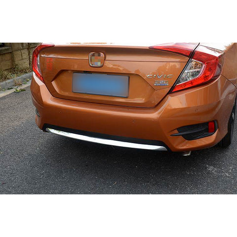 Chrome Rear Bumper Lower Lip Cover Guard Car Body Molding Trim Protector for Honda Civic Sedan 2016-2018