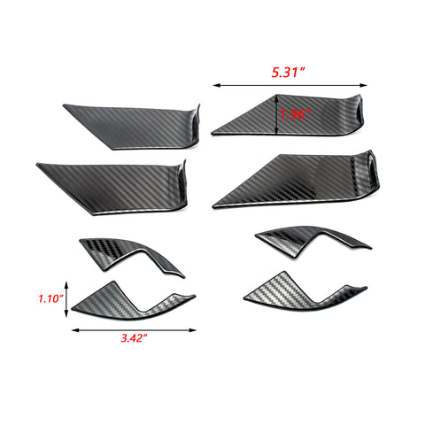 8pcs ABS Carbon Fiber Car Interior Door Handle Bowl Cover Trim Frame Decor for Toyota Camry 2018-2024