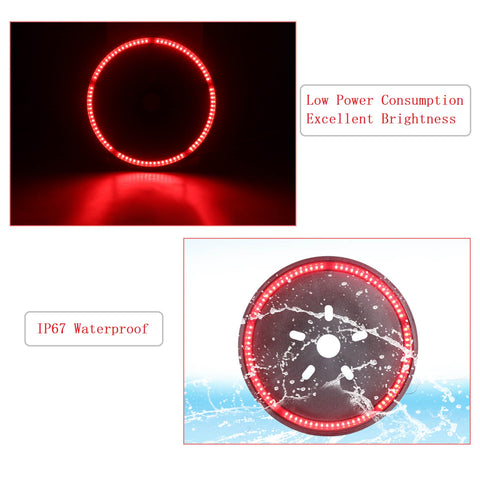 for Jeep Wrangler JK 2007-2018 Spare Tire Brake Light, Spare Tire LED Tail Light Rear Wheel 3rd Brake Lamp