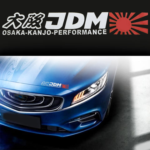 OSAKA-KANJO-PERFORMANCE Letter Decal Rising Sun JDM Japanese Performance Vinyl Sticker