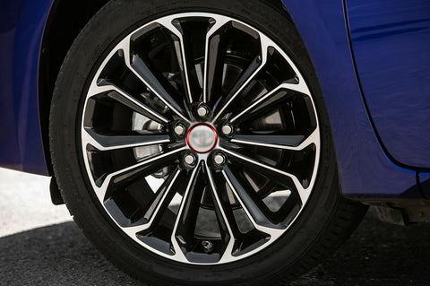 4x Blue / Red Alloy Car Wheel Rim Center Cap Hub Ring Decoration for Toyota Camry 2011-2016