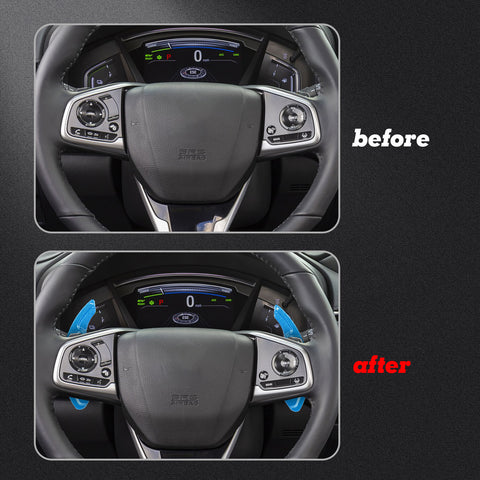 Blue Aluminum Steering Wheel Paddle Shifter Extension For Honda Accord Civic CRV