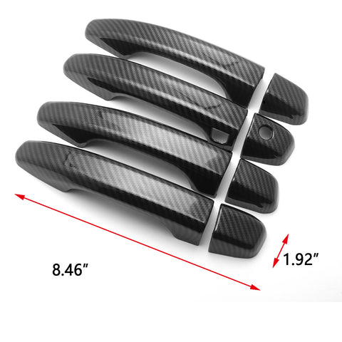 Carbon Fiber Look Car Door Handle Protector Cover Trim for Honda Accord 10th 2018 2019 2020