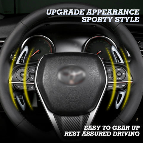 Gray Aluminum Steering Wheel Paddle Extension For Toyota Camry 18-22 Corolla