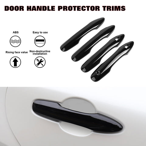 Gloss Black Door Handle Overlay Cover Trim For Toyota Camry Avalon Prius Corolla