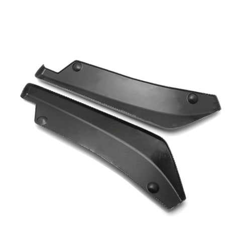 JDM Car Rear Bumper Lip Diffuser Splitter Canard Protector for Mitsubishi Lancer EVO X 10, Carbon Fiber Style Car Body Spoiler Rear Bumper Lower Lip Splitter Fins