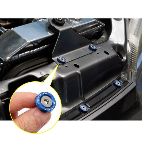 Blue / Black / Red / Gold / Purple / Silver Fender Bumper Washer Bolt, CNC Finishing Washer Engine Bay Screw Dress Up Fastener Kit
