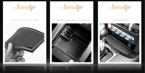 12pcs Non-slip Coaster Cup Holder Door Storage Pad for Ford Mustang 2015-2019 - Car Full Interior Night-Glow Anti-dust Mat