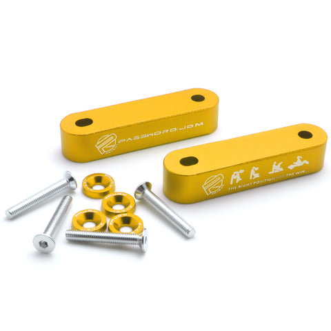 Red / Gold / Blue / Black / Neo / Silver Hood Spacer Riser Kit for Honda Civic Acura Integra, Aluminum Alloy Billet Car Hood Vent Spacer Riser Modification Set