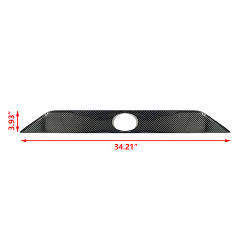 for Toyota RAV4 2019-2024 Rear Trunk Lid Cover Trim, ABS Carbon Fiber Car Tailgate Rear Door Latch Strip Cover Molding