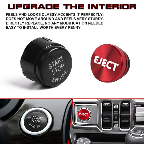 Engine Start + Cigarette Lighter Eject Button Trim For BMW F20 F21 F22 F23