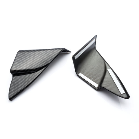 Carbon Fiber Style / Red Interior Car Front Door A Pillar Cover Trim for Toyota Camry 2018 2019 2020 2021 2022 2023 2024