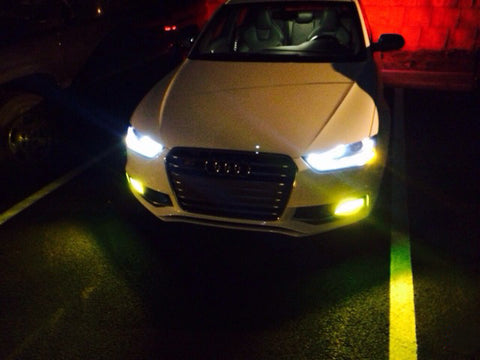 H7 Dual-Color 3000K/6000K HID matching xenon white /yellow LED Headlight High/Low Beam DRL Lamps For Audi Benz BMW VW