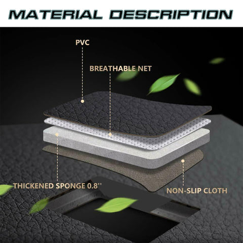 1PC PU Leather Wavy Texture Center Armrest Cover Seat Box Cushion Decor Trim Universal 30x21CM