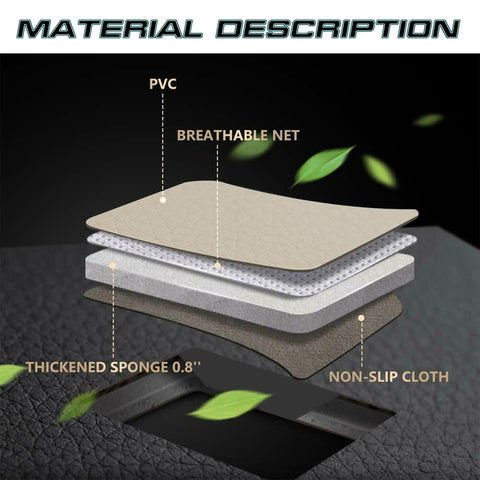 Red Leather Wavy Shape Central Console Armrest Cover Seat Box Protect Decor 1pc