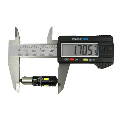 2x White\ Amber BA9S 9W CREE LED Bulbs Vehicle Car Map Light 1895 H6W 53 57