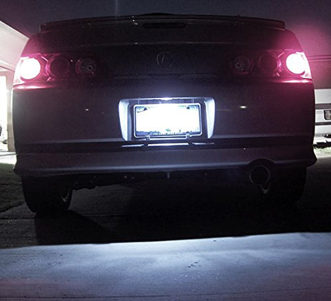 Direct Fit White LED License Plate Light Lamps For Acura MDX RL TL TSX ILX Honda Civic Accord Odyssey, etc