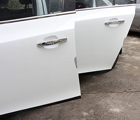 Black / Silver Real Carbon Fiber Car Side Door Edge Protection Guards Trim Sticker