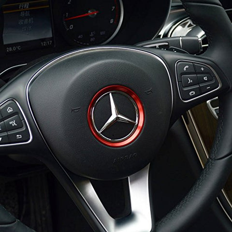 1x Steering Wheel Center Decoration Cover Trim For 2015+ Mercedes C E CLA GLA GLC GLE Class