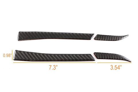 1 set Carbon Fiber Stickers Car Rearview Mirror Side Mirror Decoration Trim Sticker For 2015-2017 Ford Mustang