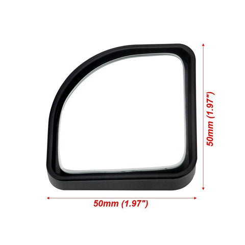 Blind Spot Mirror, 2 Pcs Black Fan-shaped Auxiliary Blind Spot Convex Rear View Adjustable Angle Mirror for Car For Car Truck SUVs Motorcycle