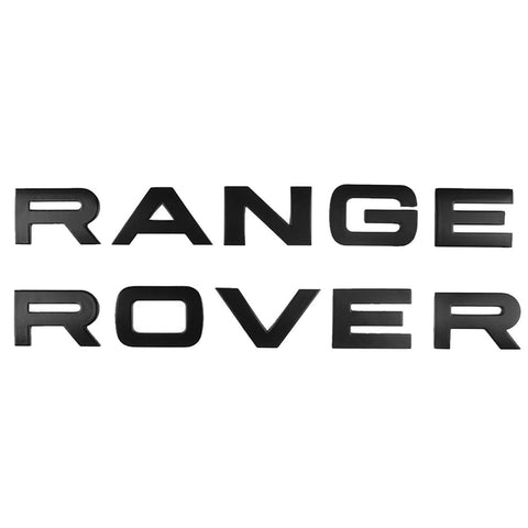 Glossy Black / Matte Black / Matte Silver / Glossy Silver RANGE ROVER Letter Chrome Emblem Decal Sticker Front Hood Rear Trunk Badge for Land Rover Range Rover