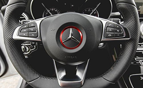 1x Steering Wheel Center Decoration Cover Trim For 2015+ Mercedes C E CLA GLA GLC GLE Class