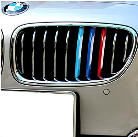 1 set BMW M-Colored Kidney Grille Insert Trim TRI Color M Sport Strips Strips For BMW