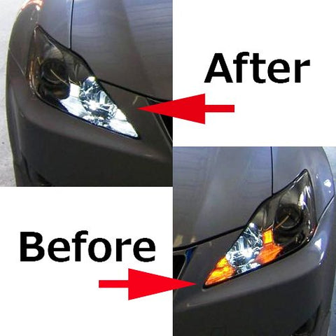 No Hyper Flash 7440 Switchback LED Bulbs For Front Turn Signal Lights or DRL