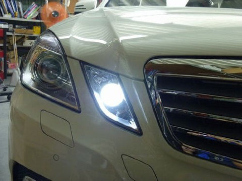 HID Matching Xenon White LED Parking Position Light Assembly For 2010-13 Mercedes W212 E-Class E350 E550 E63 AMG Pre-LCI