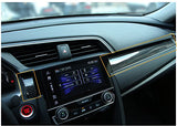 3 pcs Car Interior Trim Real Carbon Fiber 3D Center Console Panel Dashboard Cover Sticker Trim For 2016 2017 2018 Honda Civic 10th