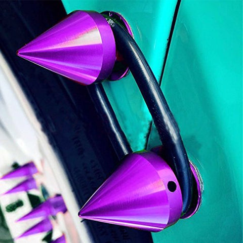JDM Spike Alloy Thorn Quick Release Fastener Kit Bumper Trunk Fender Lids Purple