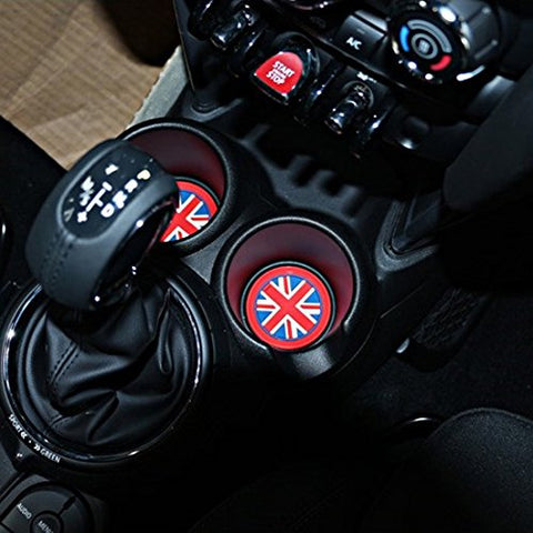 7pcs / 4pcs Union Jack UK Flag Cup Holders Coasters and Side Door Mats SET For MINI Cooper