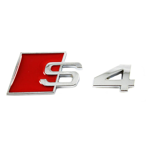 Red S4 Logo Sport Chrome Badge Emblem For Audi S S4 S5 S6 S8 A4 A6 A8 TT R8 Quattro