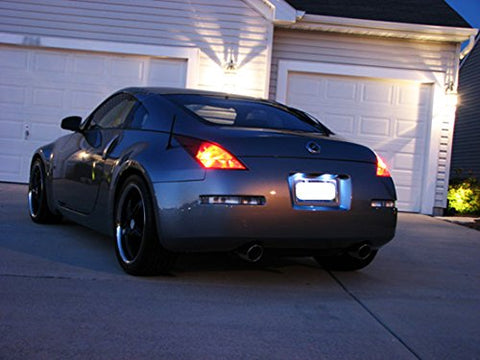 Direct Fit White LED License Plate Light Lamps For Nissan 370Z GTR Infiniti G37