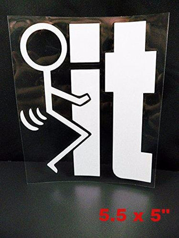 3x Funny fuck-It fuck-u JDM Illest Ricer Car Window Die-Cut Graphic Vinyl Decals for SUV Truck Car Bumper, Laptop, Wall, Mirror, Motorcycle