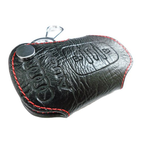 Genuine Leather Carbon Fiber Pattern Key Folding Fob Key Cover Audi Volkswagen Mazda Mercedes-Benz Nissan/Infiniti Kia/Hyundai