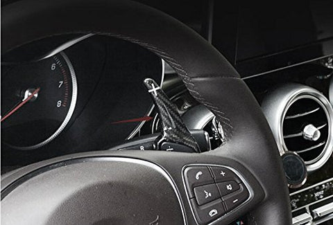 One Set Real Pure Carbon Fiber 3D Steering Wheel DSG Paddle Shifter Extension Direct Fit 2015-up Mercedes Benz C E CLA GLA GLC W205 W213 X205 W117 X156